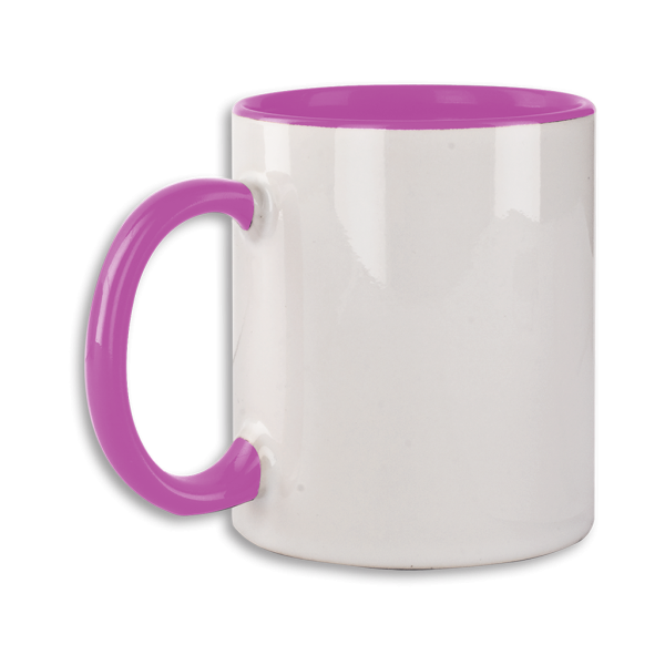 Tasse mit pinkem Henkel ab 72 Stk.