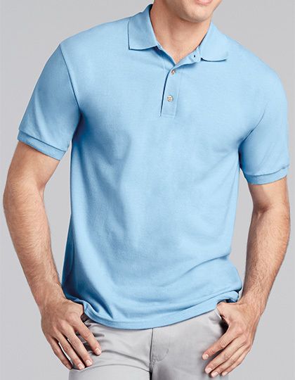 Mediatrix Gildan Herren Piqué Poloshirt Black Light Blue