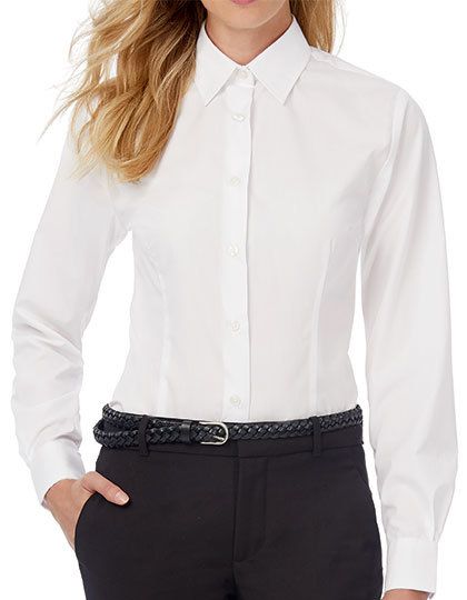 Mediatrix B&C Damen Hemd Langarm