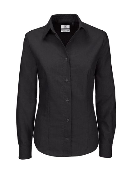 Mediatrix B&C Damen Langarmshirt Oxford